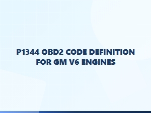 P1344 Obd2 Code Definition for Gm V6 Engines