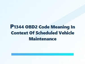 Understanding the P1344 Obd2 Code for Preventive Maintenance
