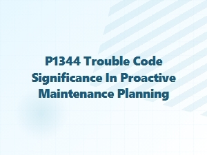 P1344 Trouble Code and Proactive Maintenance Planning