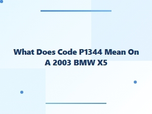 What Does Code P1344 Mean on a Bmw X5